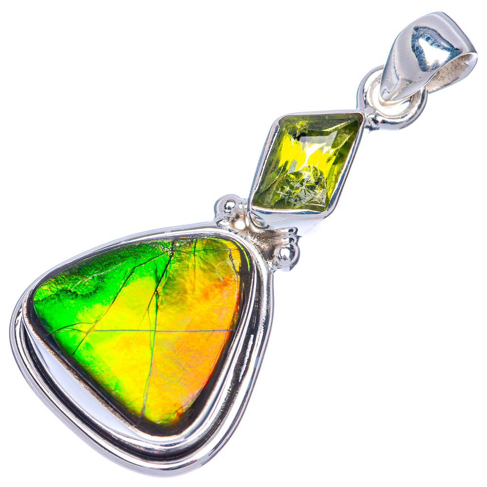 Canadian Ammolite Pendant 1 1/2" (925 Sterling Silver) PD39860