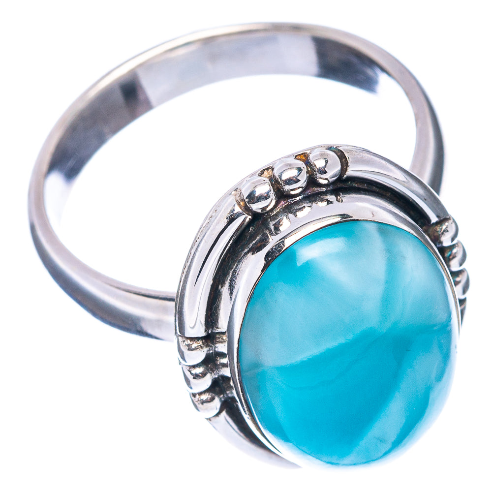 Premium Rare Larimar Ring Size 9.75 (.925 Sterling Silver)