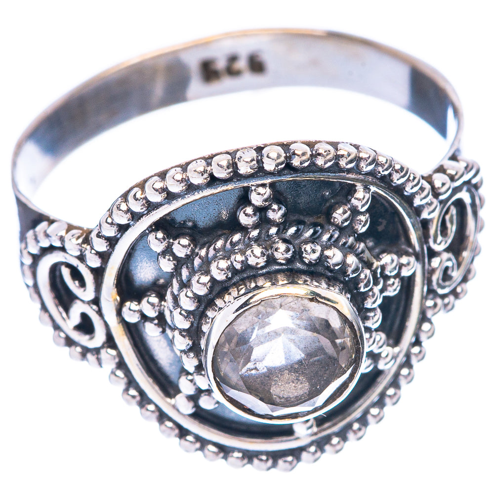 White Quartz Ring Size 8 (925 Sterling Silver) R5558