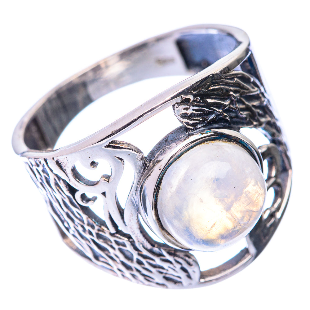 Rainbow Moonstone Ring Size 9 (925 Sterling Silver) R140893