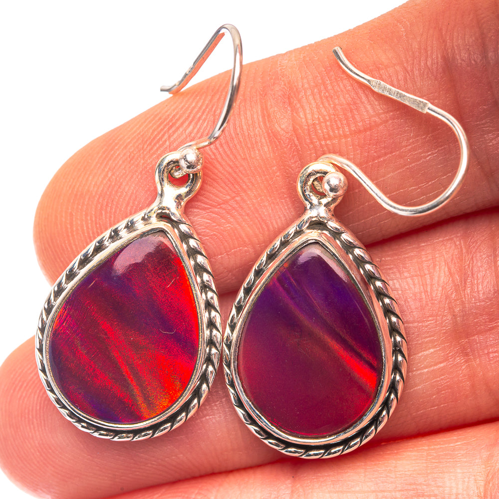 Aura Opal Earrings 1 3/8" (925 Sterling Silver) E432292
