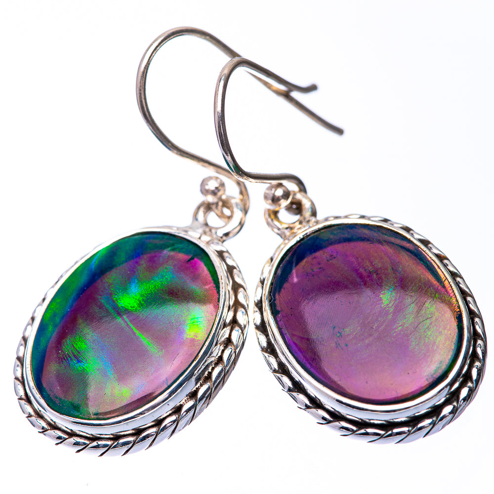 Aura Opal Earrings 1 3/8" (925 Sterling Silver) E432297