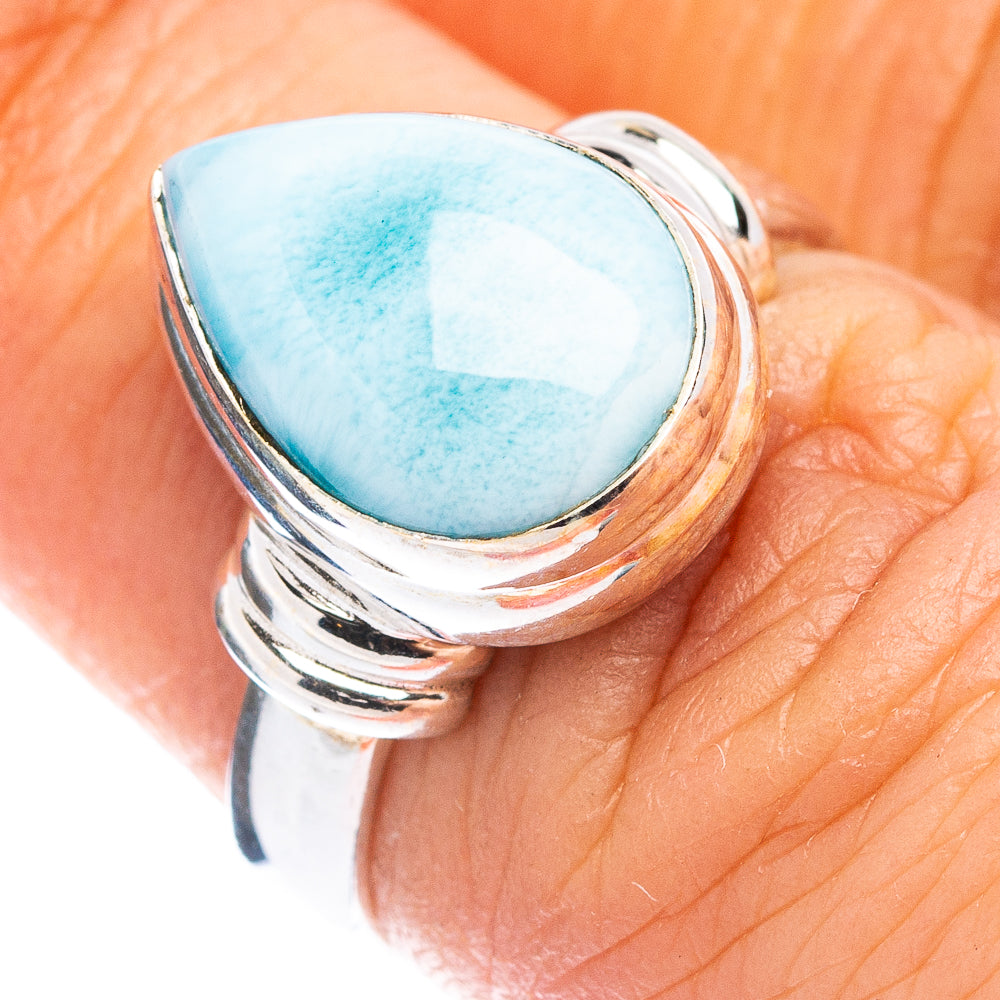Rare Larimar Ring Size 6 (.925 Sterling Silver)