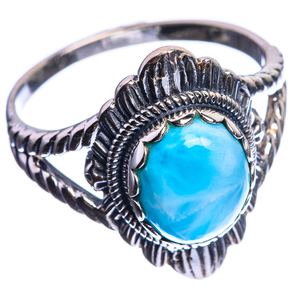 Larimar 925 Sterling Silver Ring Size 10
