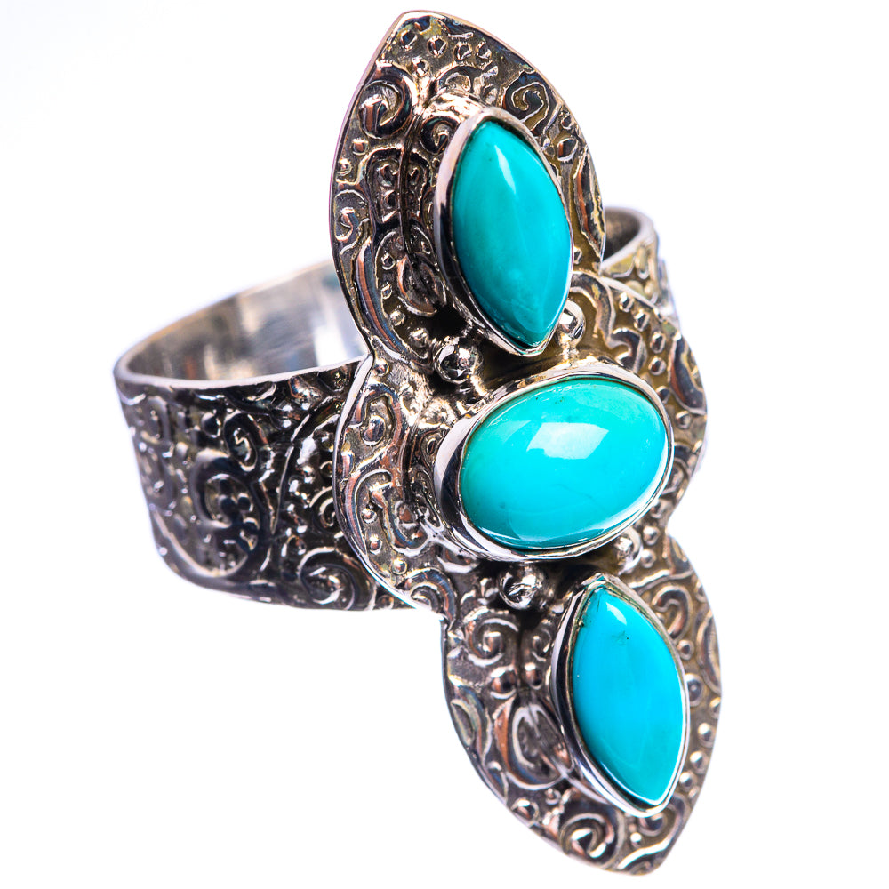 Sleeping Beauty Turquoise 925 Sterling Silver Ring Size 8