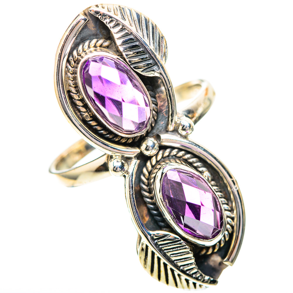 Large Faceted Amethyst 925 Sterling Silver Ring Size 9.75 (925 Sterling Silver) RING139714