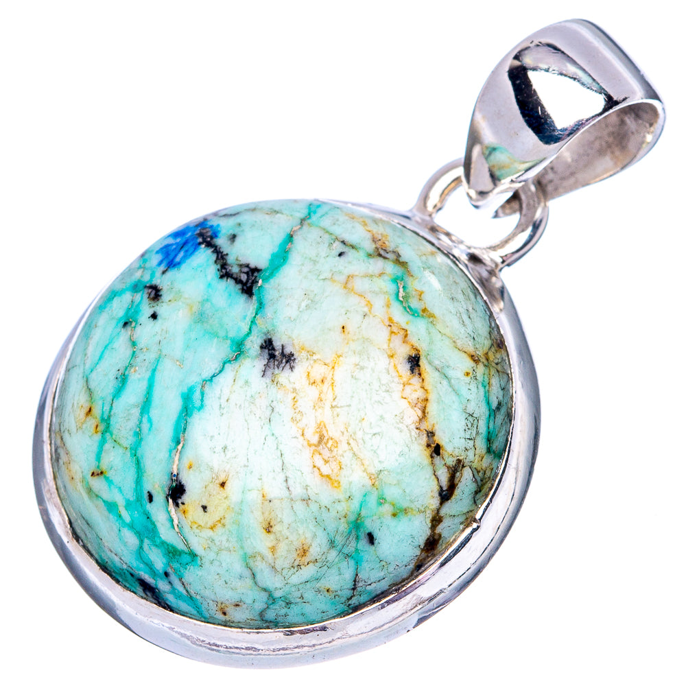 Azurite 925 Sterling Silver Pendant 1 1/4" (925 Sterling Silver) P42630