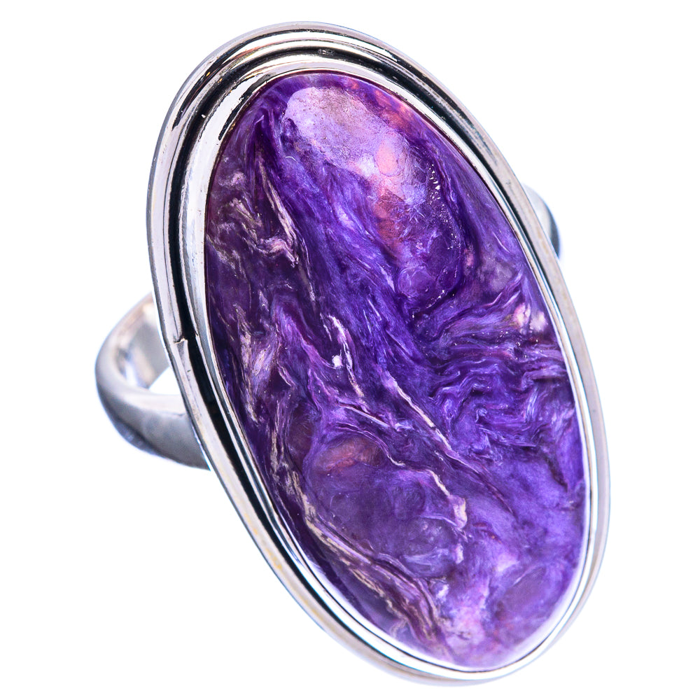 Large Charoite Ring Size 9.5 (925 Sterling Silver) R144363
