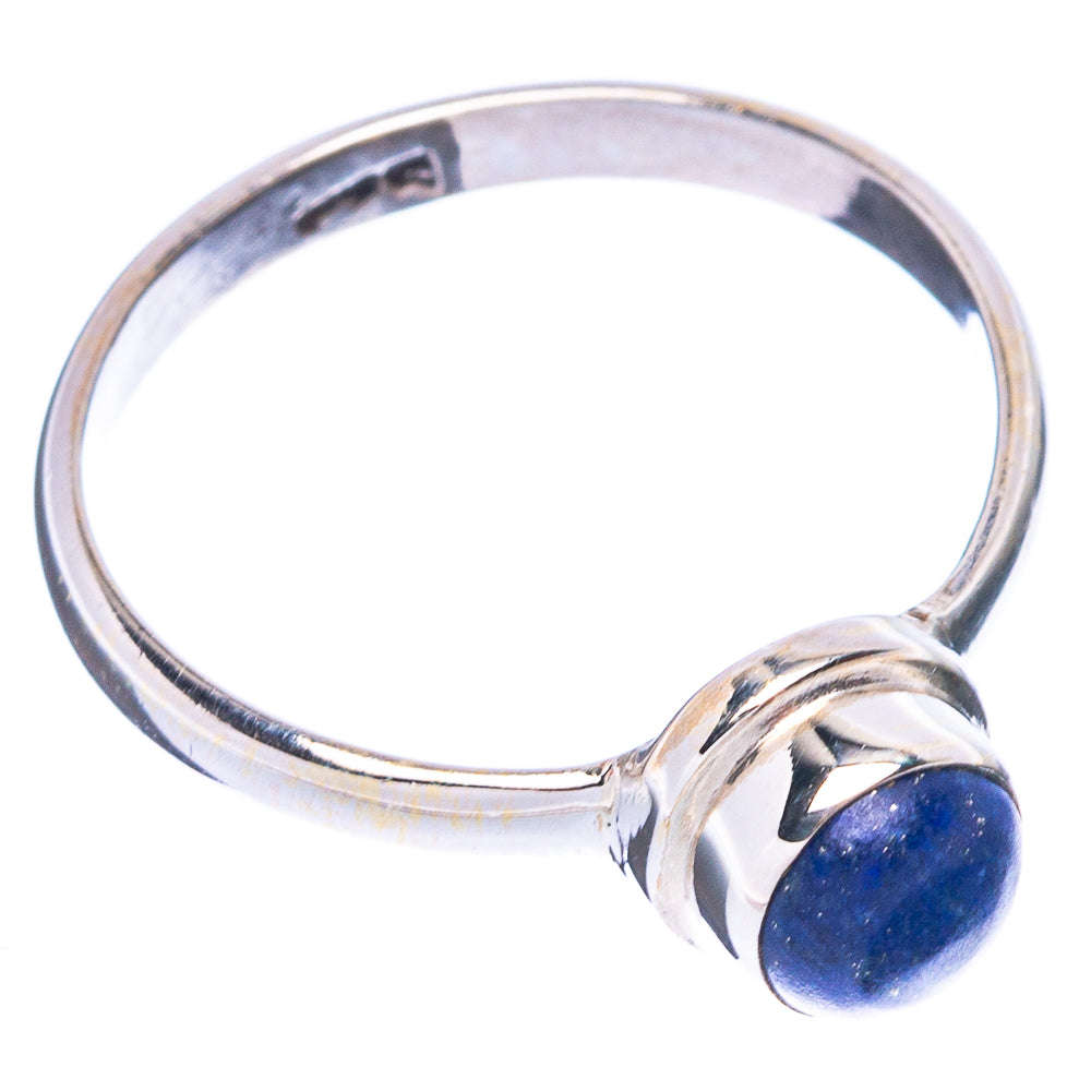 Lapis Lazuli Dainty Ring Size 8 (925 Sterling Silver) R5257