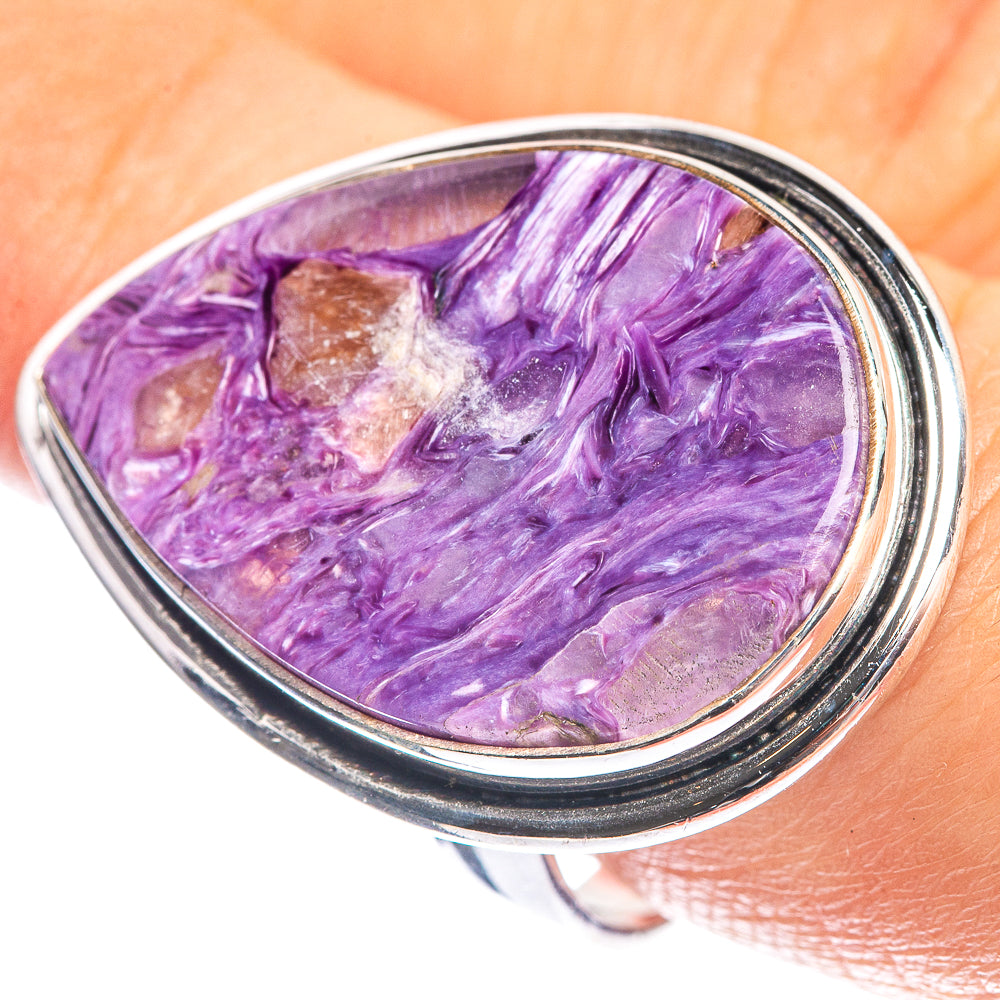 Charoite 925 Sterling Silver Ring Size 9