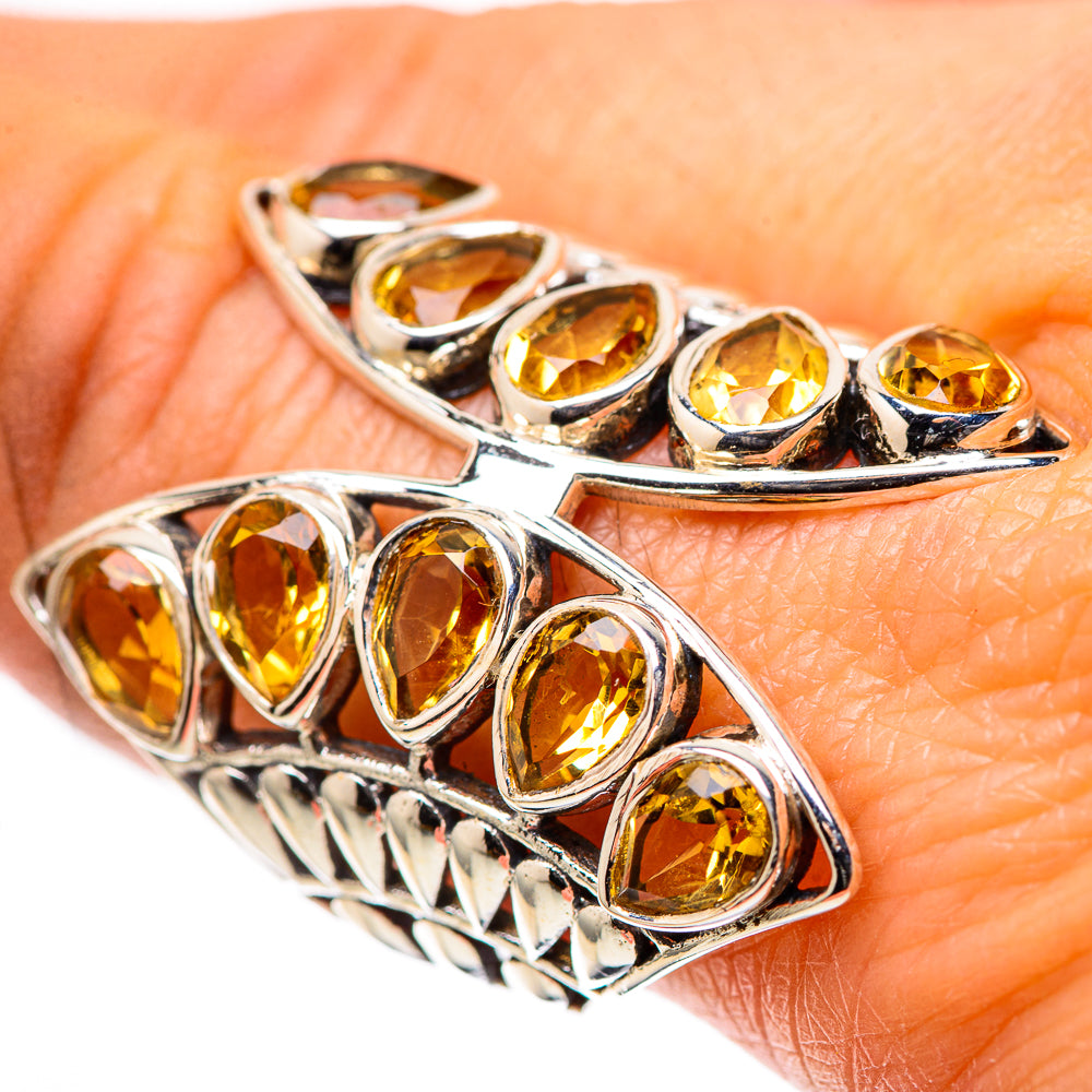 Large Faceted Citrine Ring Size 9.25 (925 Sterling Silver) RING138904