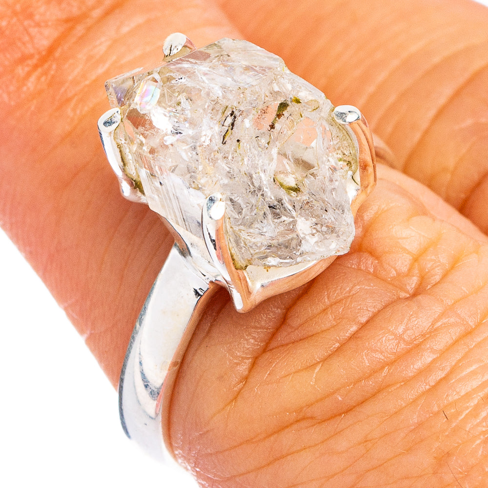 Herkimer Diamond Ring Size 6.5 (.925 Sterling Silver)