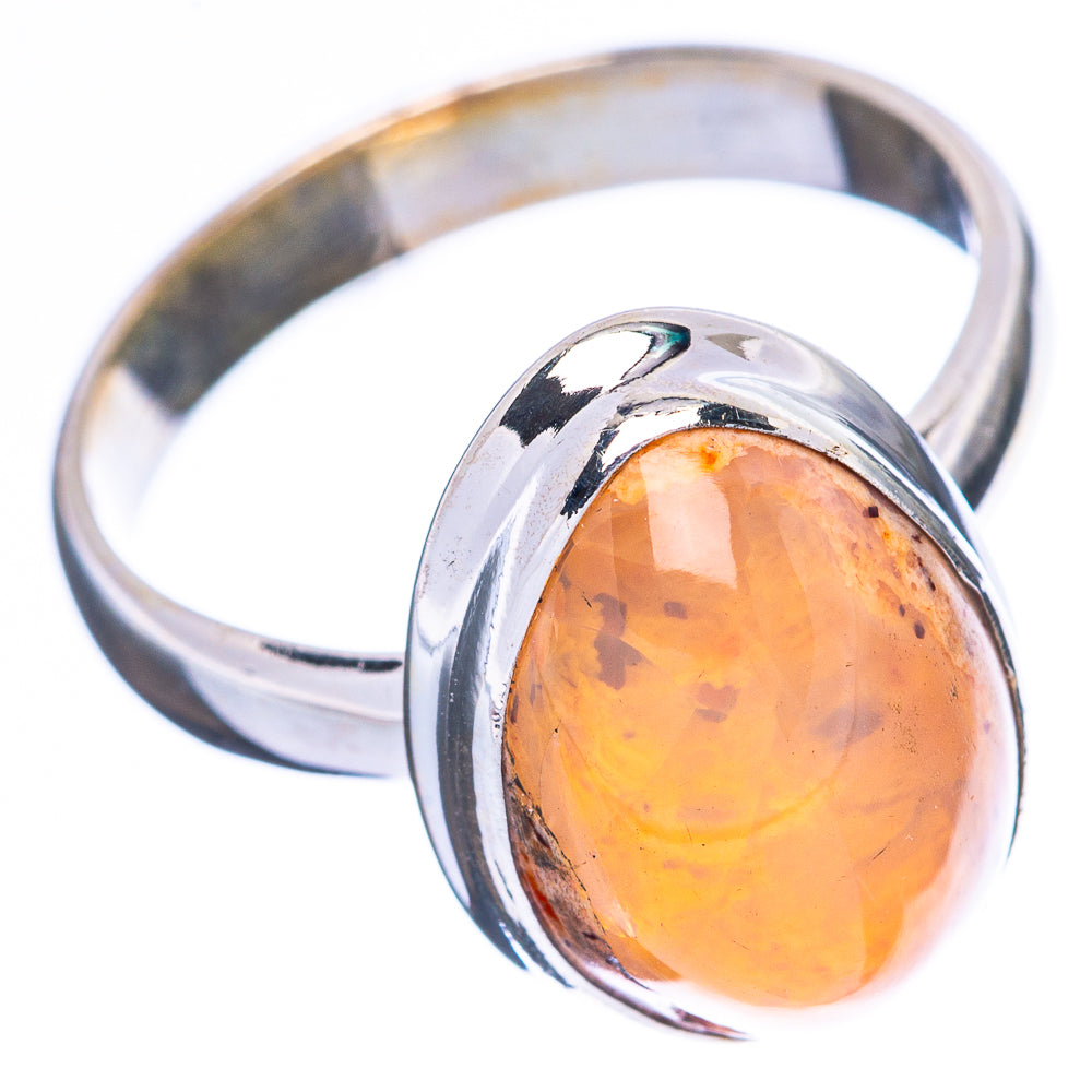 Rare Mexican Fire Opal Ring Size 8 (925 Sterling Silver) R3987