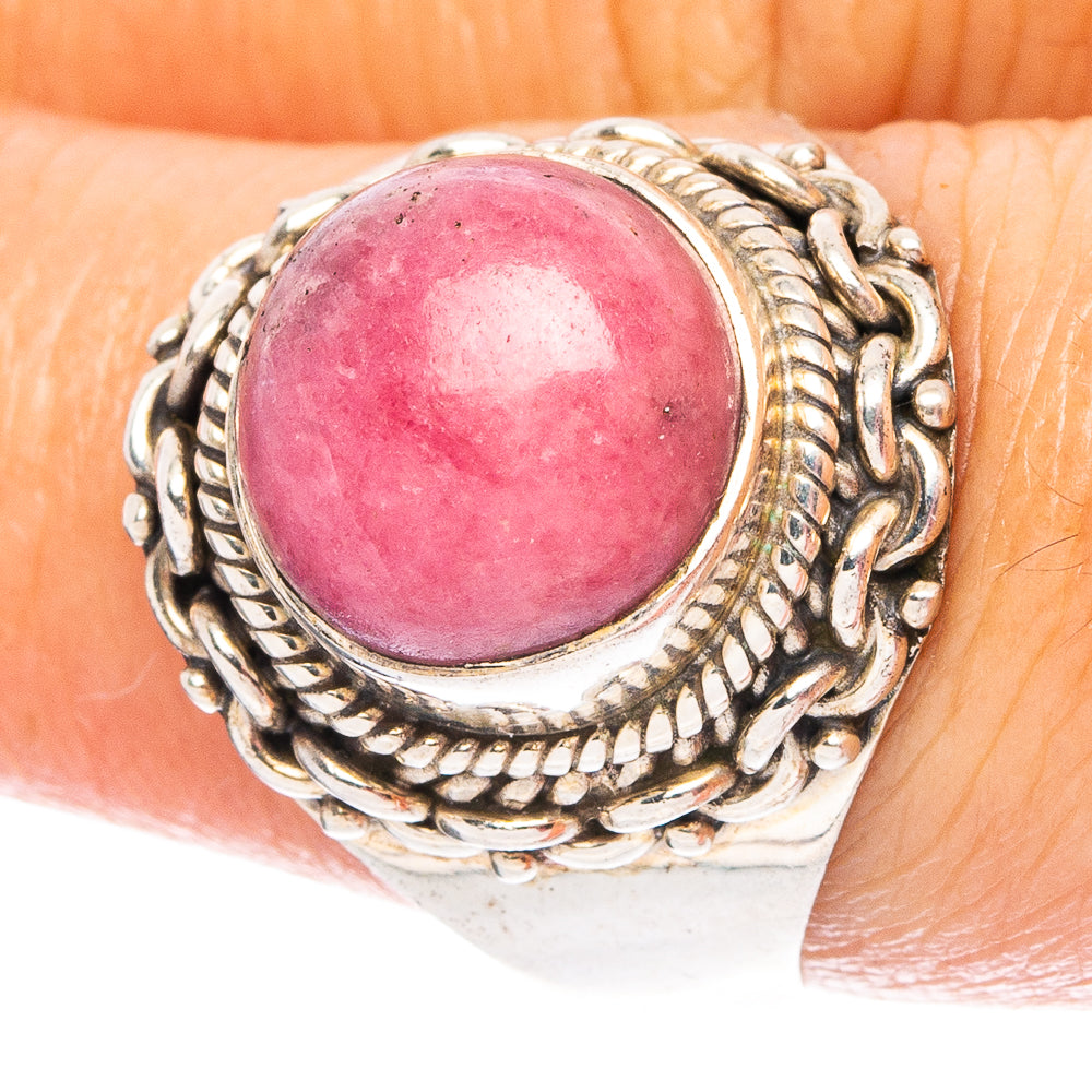 Rhodochrosite 925 Sterling Silver Ring Size 8.25 (925 Sterling Silver) R6154