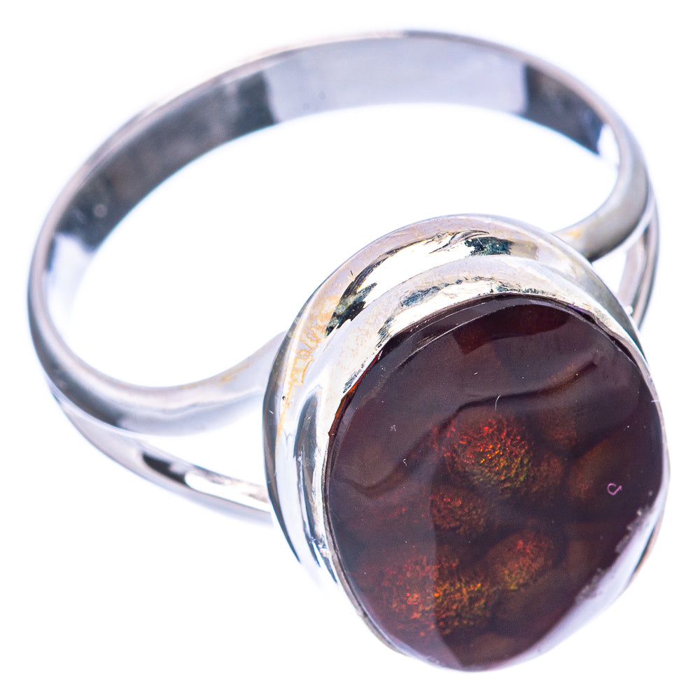Rare Mexican Fire Agate Ring Size 8.75 (925 Sterling Silver) R2028