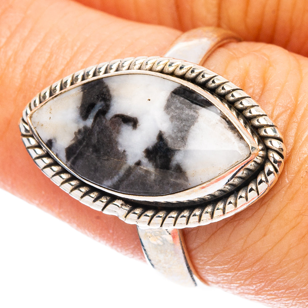 Zebra Jasper Ring Size 7.75 (925 Sterling Silver) R4936