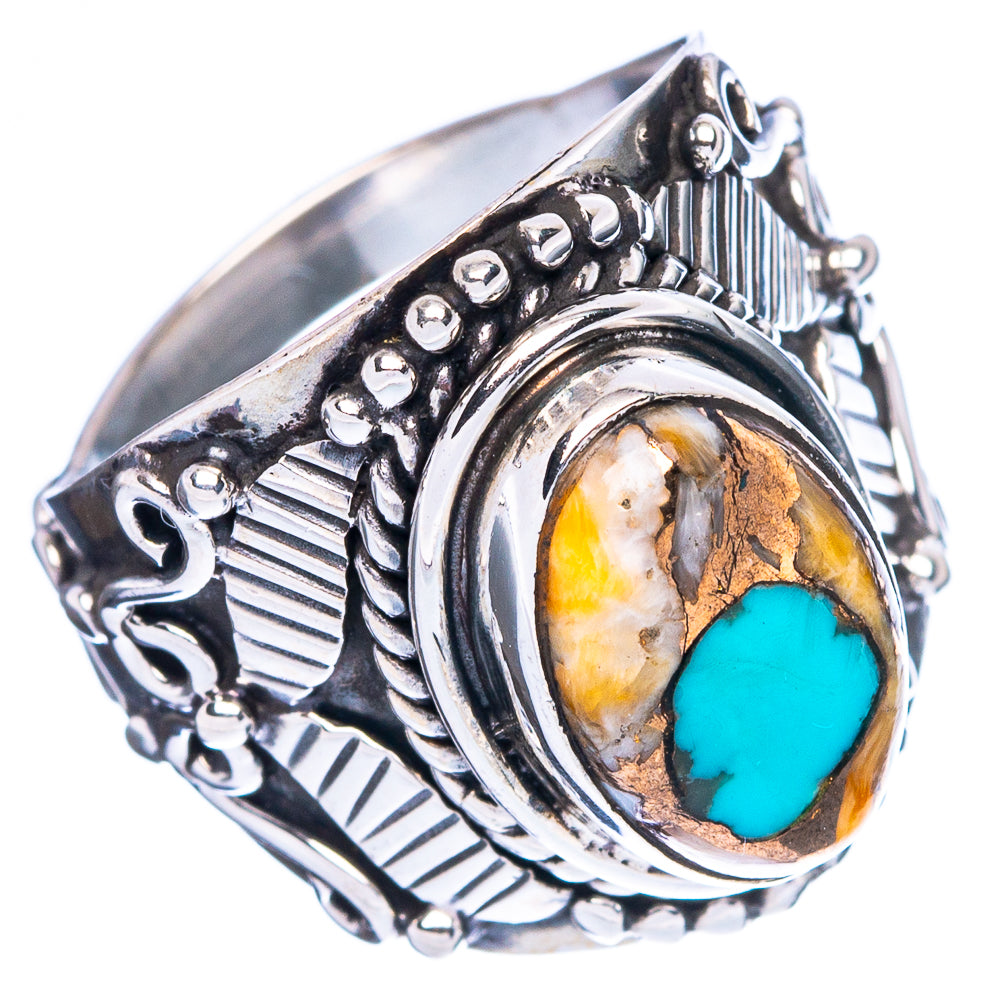 Blue Copper Composite Turquoise Ring Size 5.5 (925 Sterling Silver) R4621