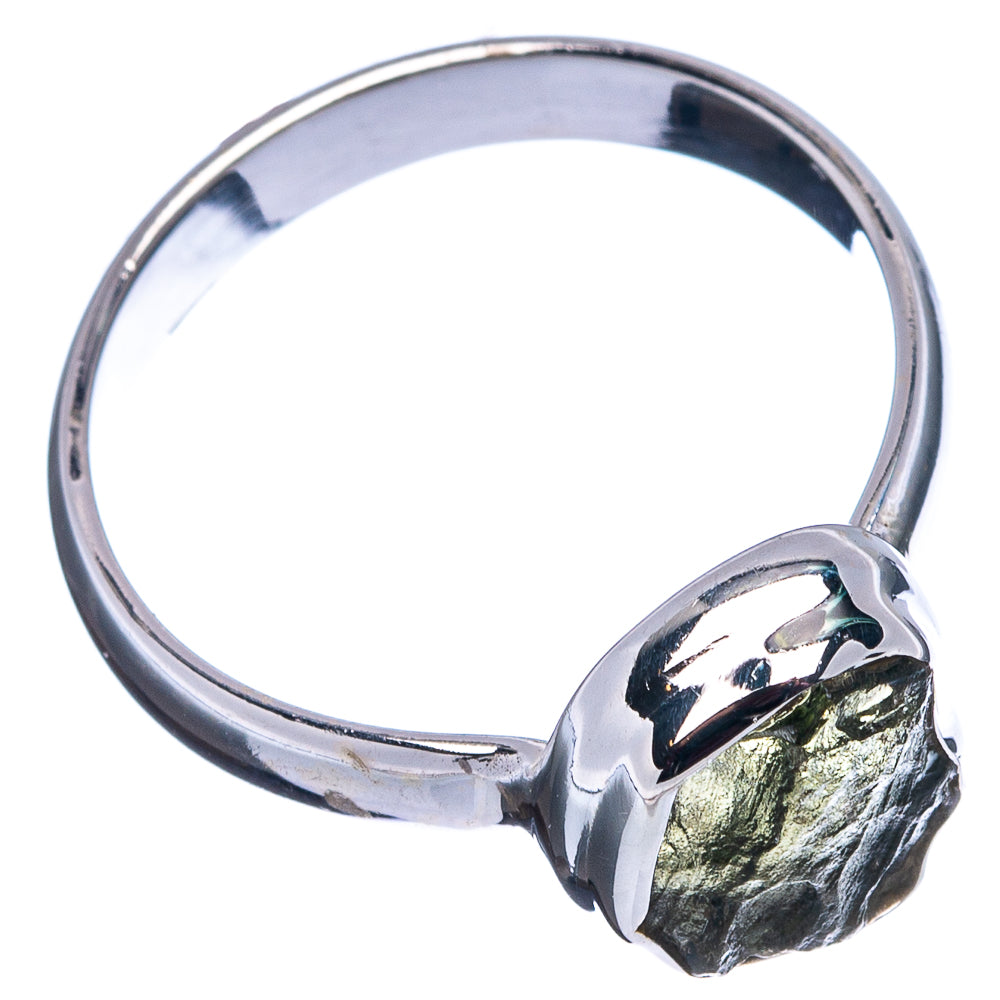 Rare Moldavite Ring Size 8.5 (.925 Sterling Silver)