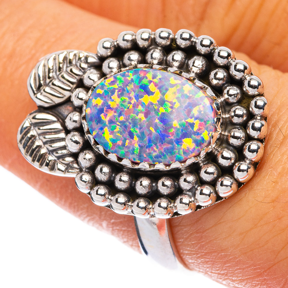 Synthetic Opal Ring Size 8 (925 Sterling Silver) R146076