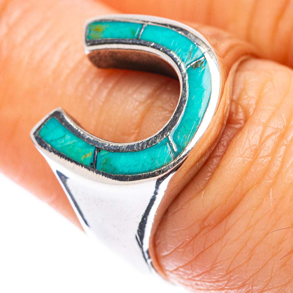 Rare Arizona Turquoise Horseshoe Ring Size 7 (925 Sterling Silver) R2168