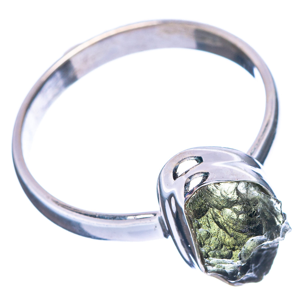 Rare Moldavite Ring Size 8.75 (.925 Sterling Silver)