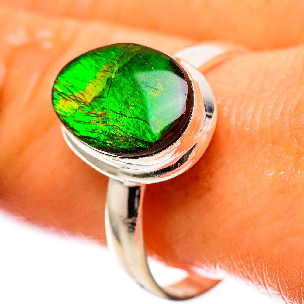 Canadian Ammolite Ring Size 10.75 (925 Sterling Silver) RING139047