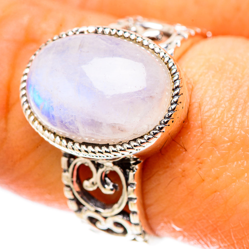 Rainbow Moonstone Dainty Ring Size 7 (925 Sterling Silver) RING138184