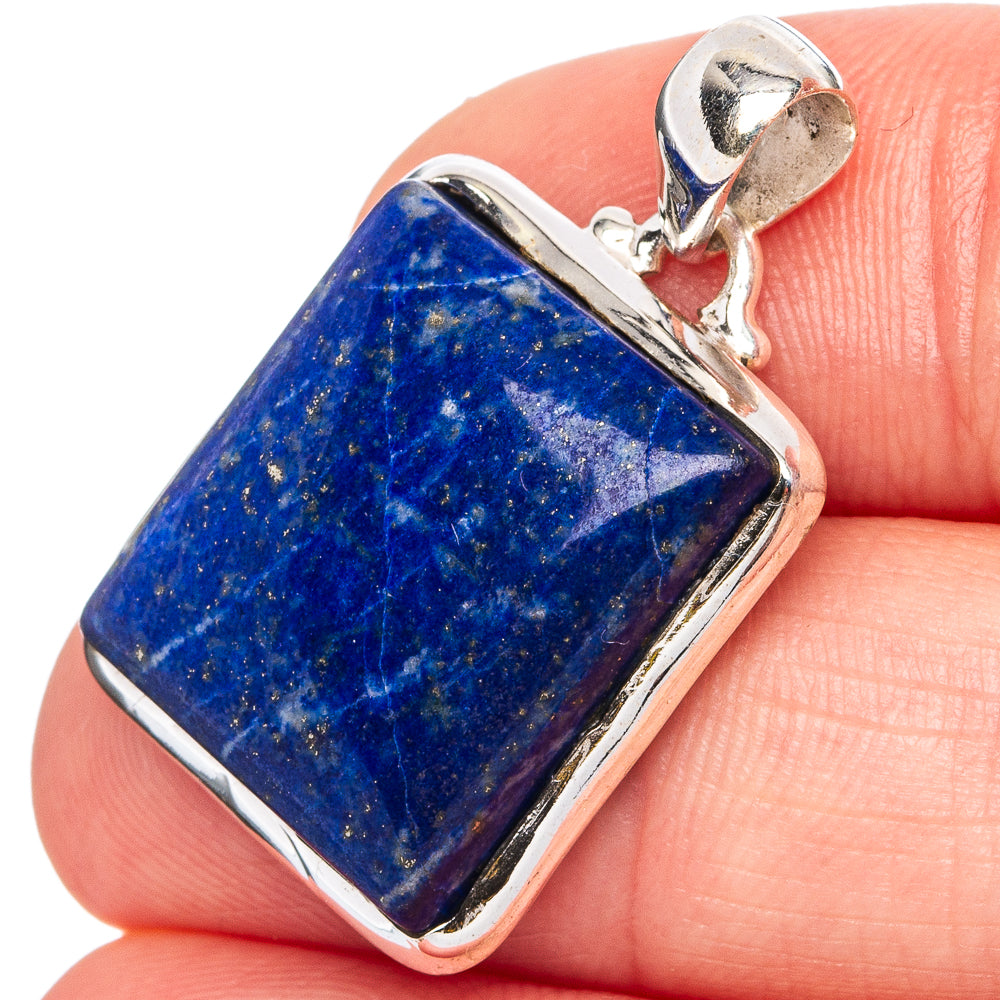 Lapis Lazuli Pendant 1 1/8" (.925 Sterling Silver)