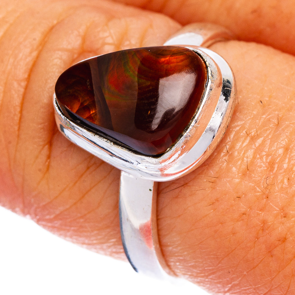 Mexican Fire Agate Ring Size 8 (925 Sterling Silver) R147195