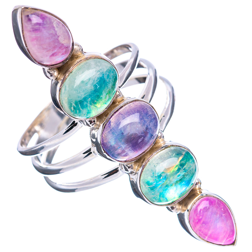 Premium Mult-Color Moonstone Ring Size 11 (.925 Sterling Silver)