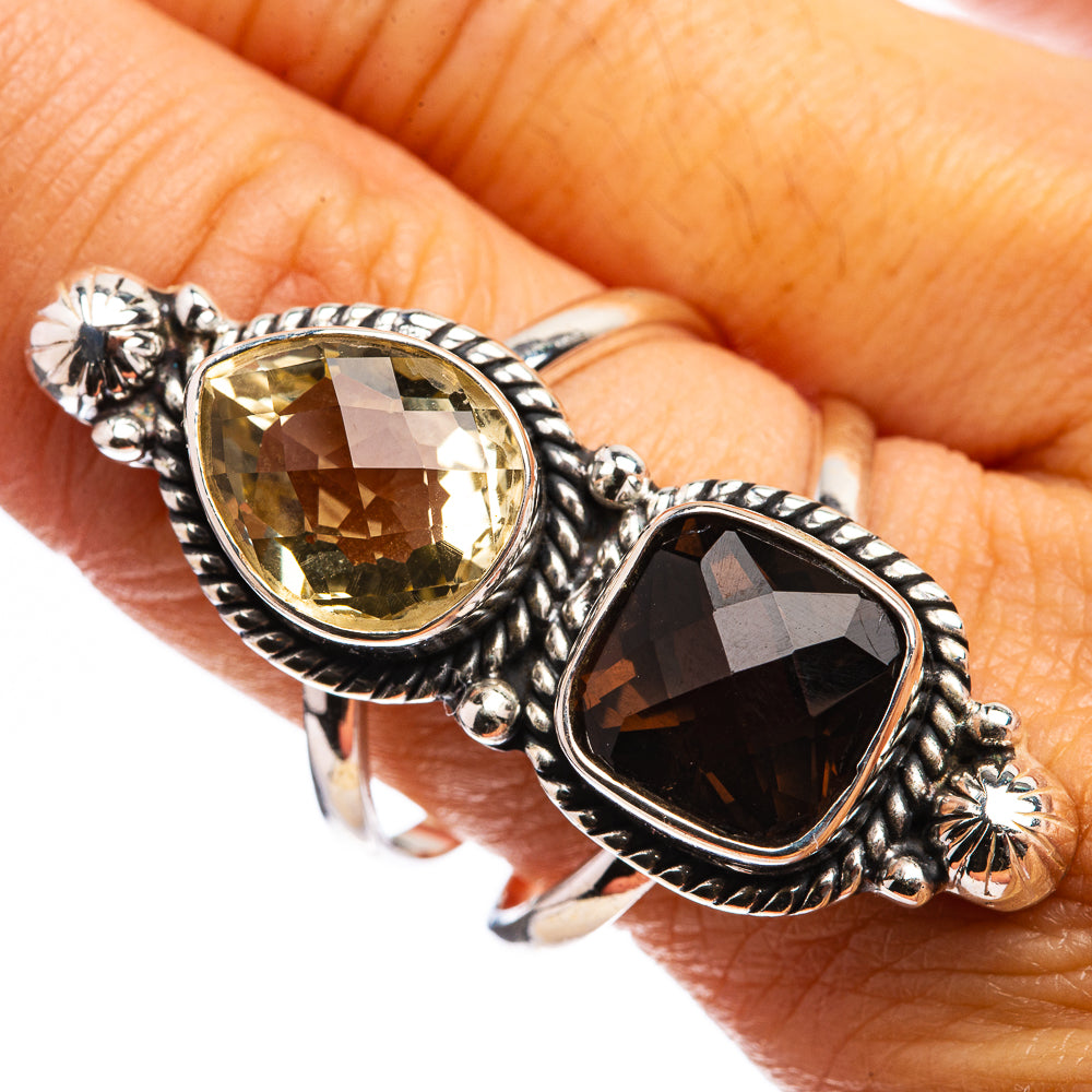 Large Multi-Topaz Ring Size 10.5 (925 Sterling Silver) R142919