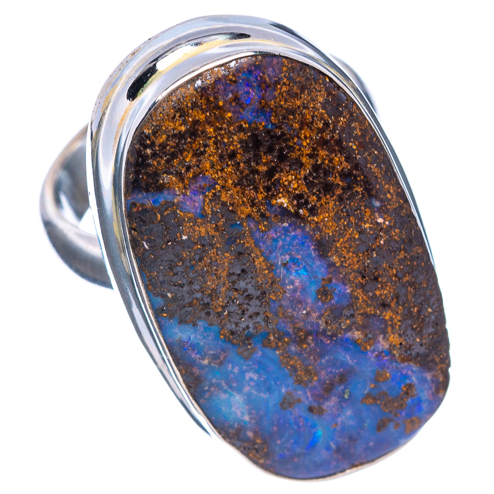 Premium Rare Boulder Opal Ring Size 6 (.925 Sterling Silver)