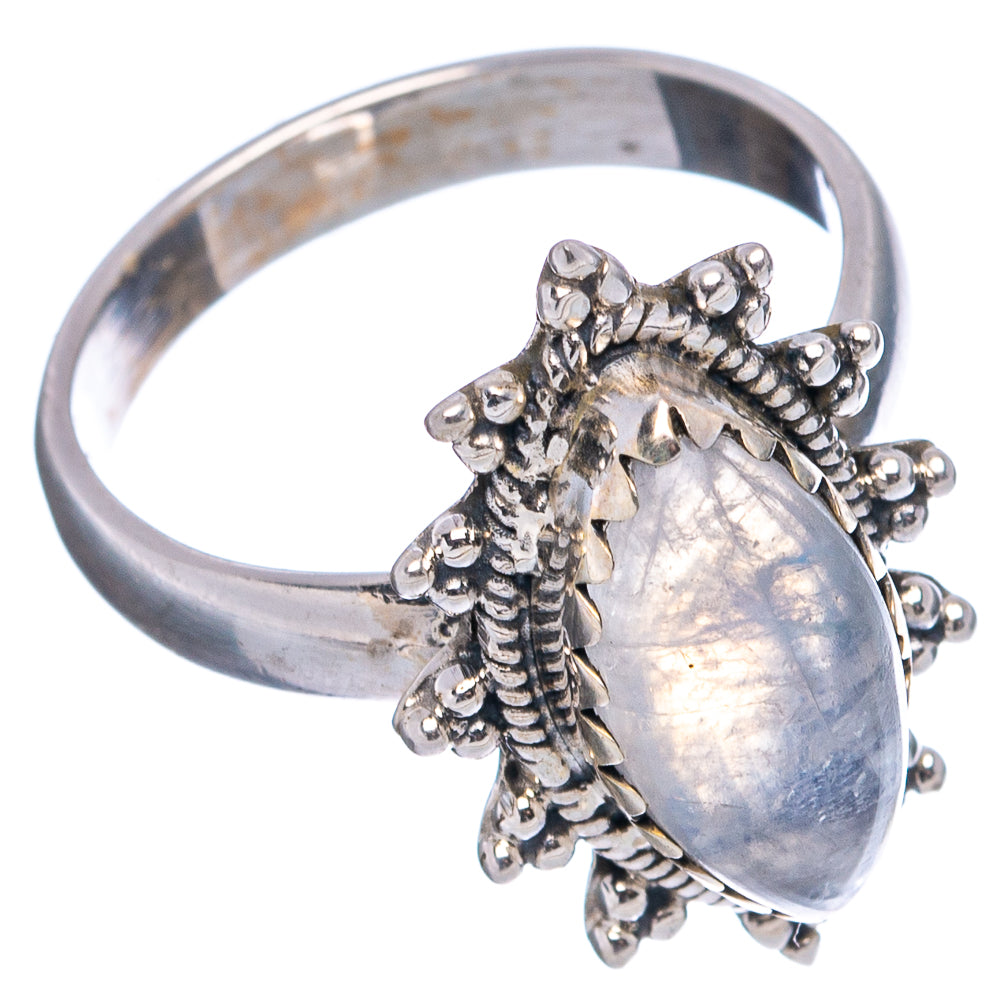Rainbow Moonstone Ring Size 7.5 (.925 Sterling Silver)