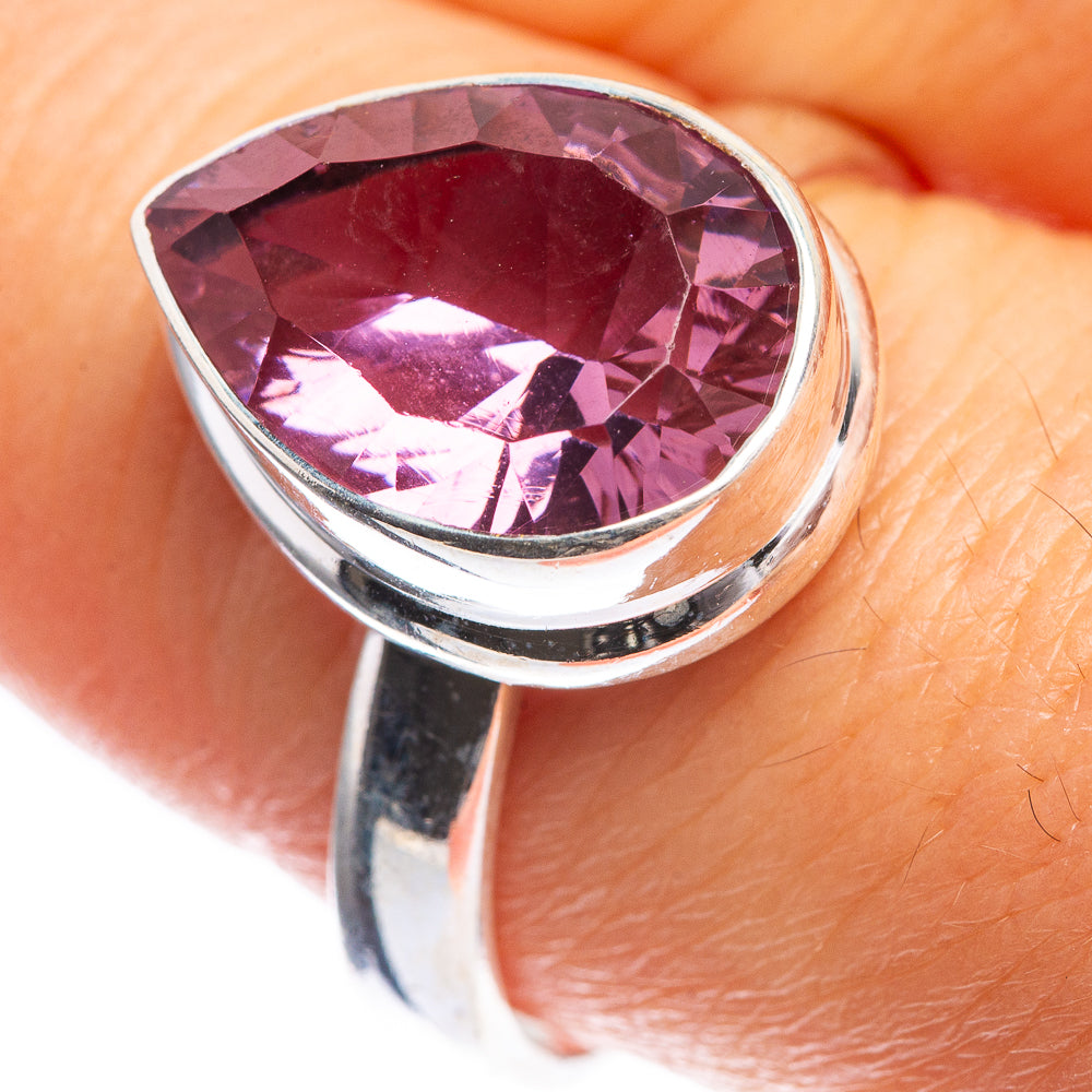 Faceted Color Change Alexandrite (Lab.) Ring Size 8.75 (925 Sterling Silver) RING143426