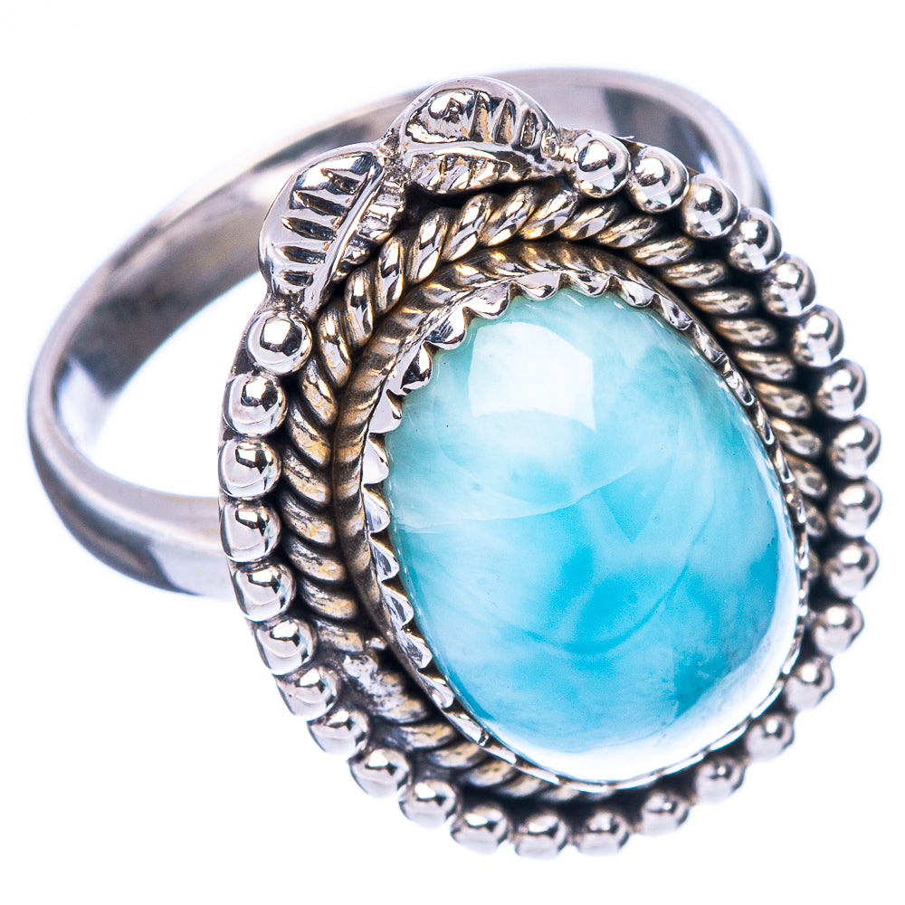 Larimar Ring Size 7.75 (925 Sterling Silver) R2285