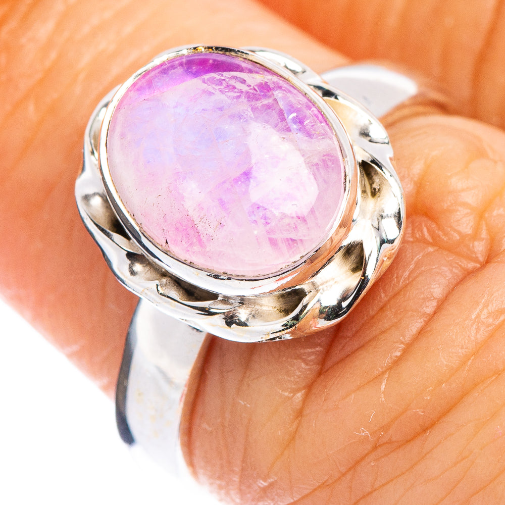 Pink Moonstone Ring Size 6 (.925 Sterling Silver)