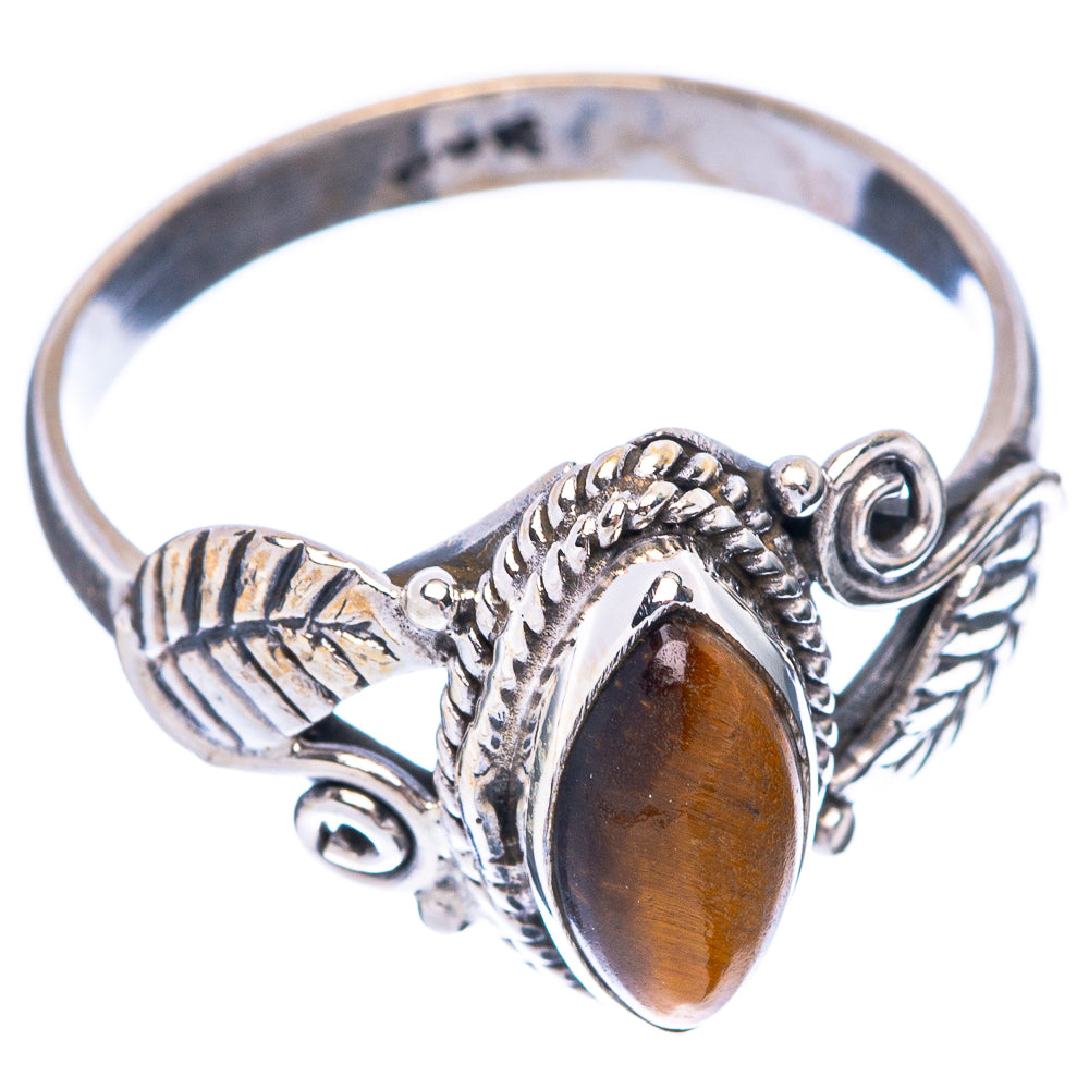 Tiger Eye Ring Size 8 (925 Sterling Silver) R5545