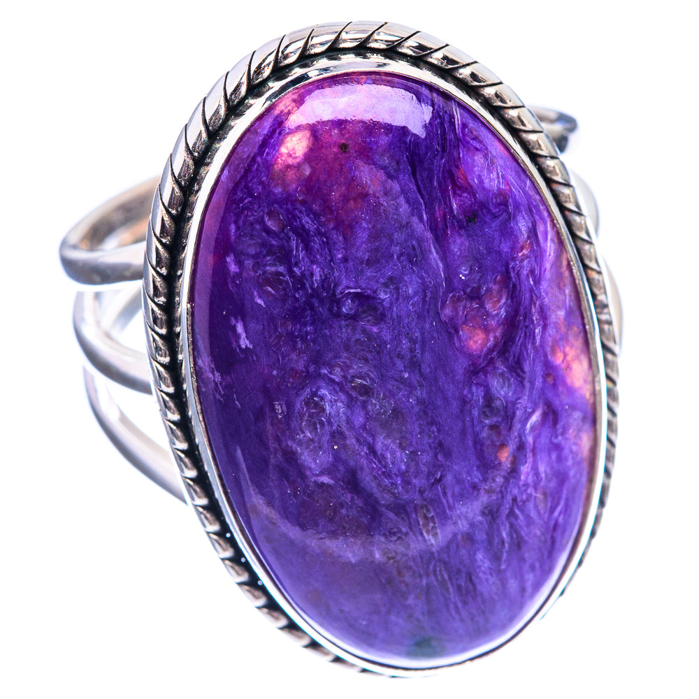Large Charoite Ring Size 13 (925 Sterling Silver) R142207