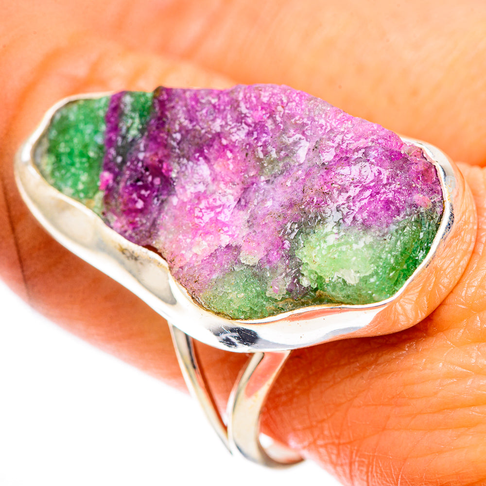 Large Rough Ruby Zoisite Ring Size 10.75 (925 Sterling Silver) RING137927