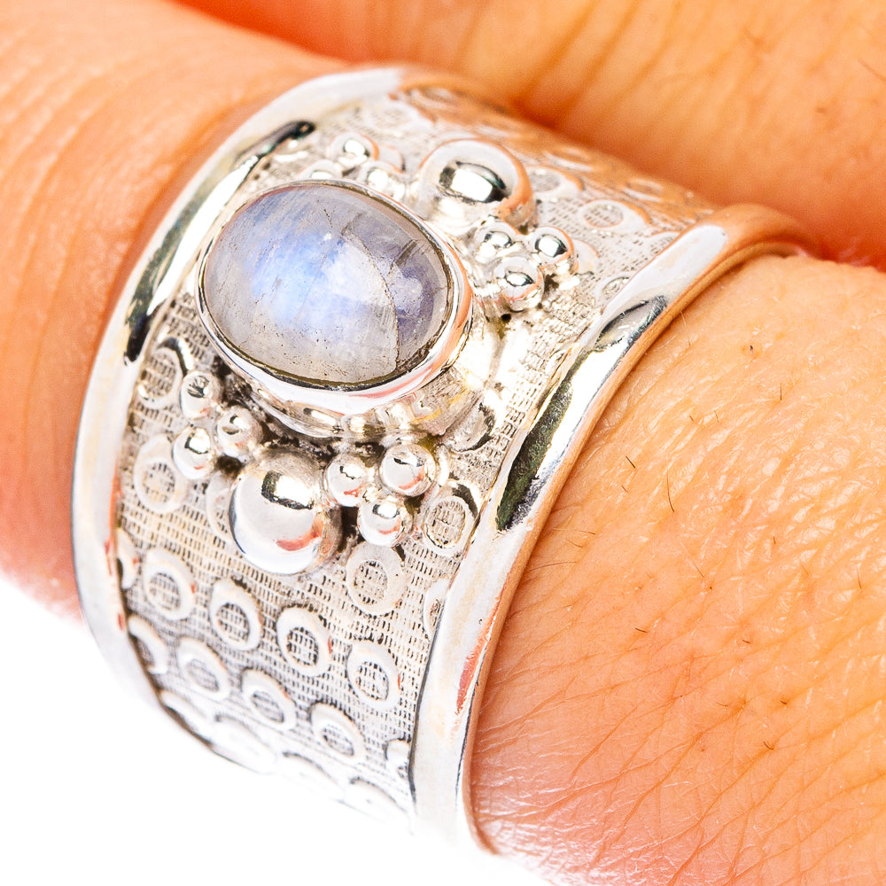 Rainbow Moonstone Ring Size 8 (925 Sterling Silver) R146934