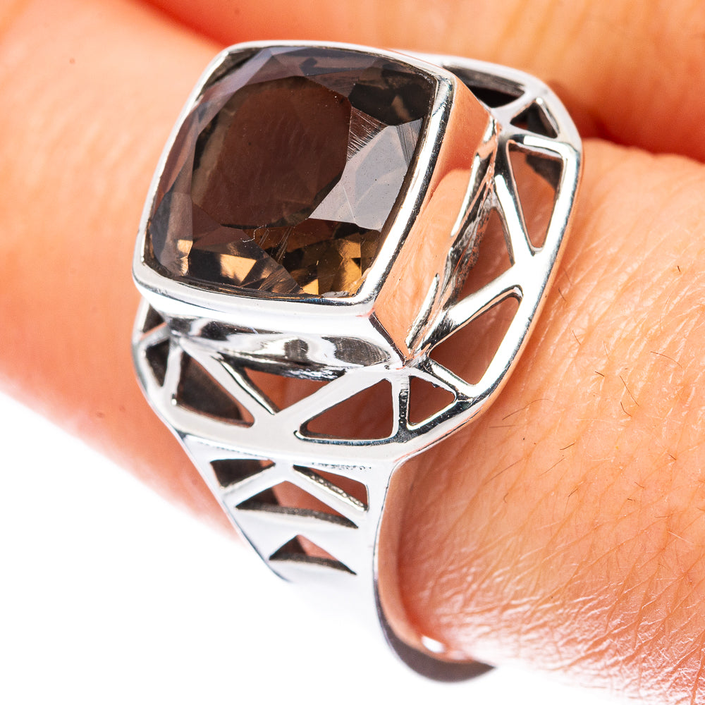 Smoky Quartz Ring Size 9.75 (925 Sterling Silver) R3106