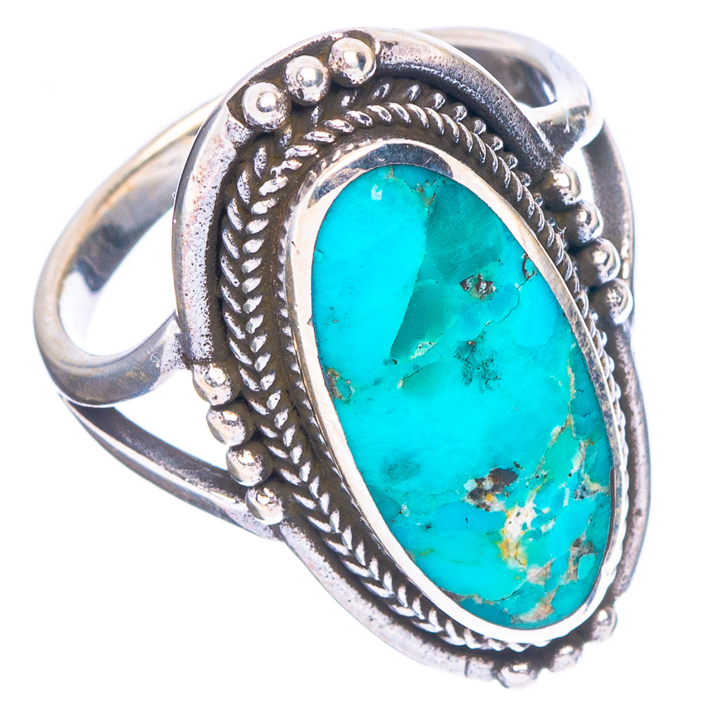 Arizona Turquoise Native Style Ring Size 6.75 (.925 Sterling Silver)