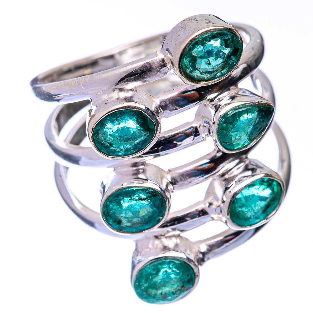 Zambian Emerald Ring Size 7.25 (925 Sterling Silver) R141080