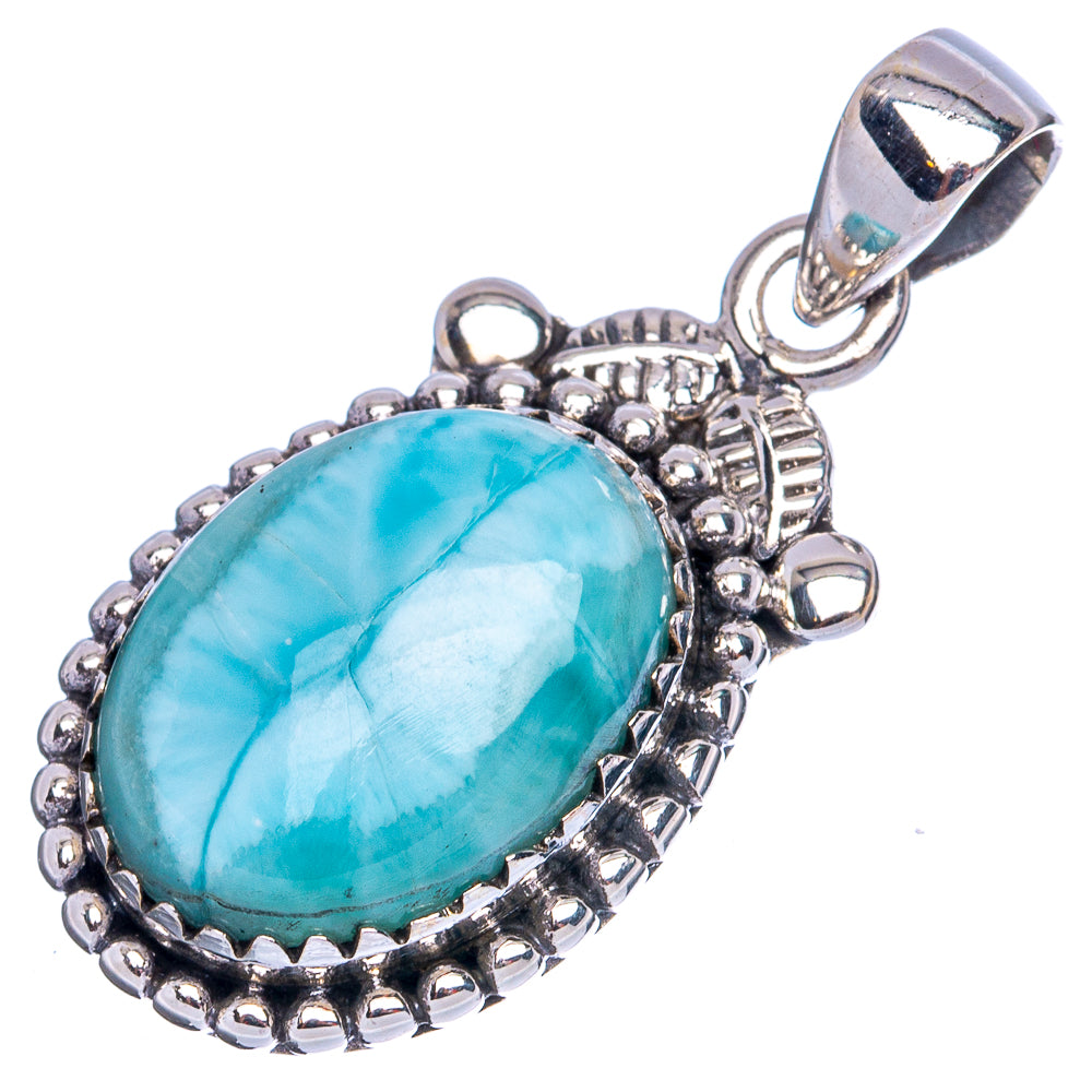 Larimar Pendant 1 1/4" (925 Sterling Silver) P42140
