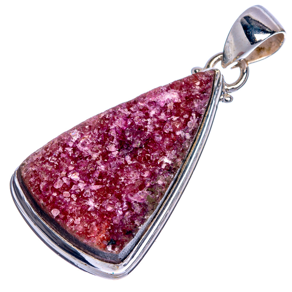 Cobalto Calcite Druzy Pendant 1 5/8" (925 Sterling Silver) P40698