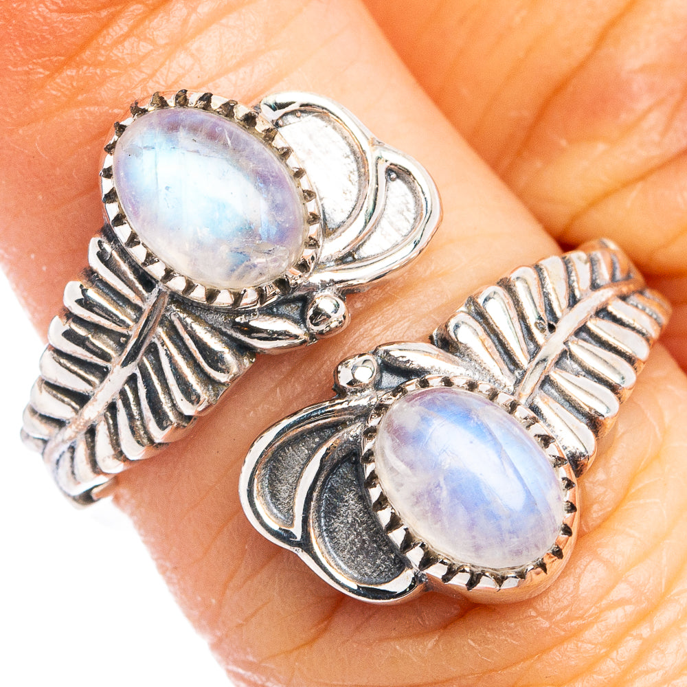 Rainbow Moonstone Ring Size 6.75 (.925 Sterling Silver)