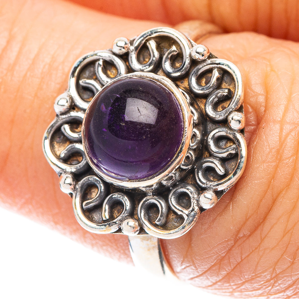 Amethyst Ring Size 6.75 (925 Sterling Silver) R5641