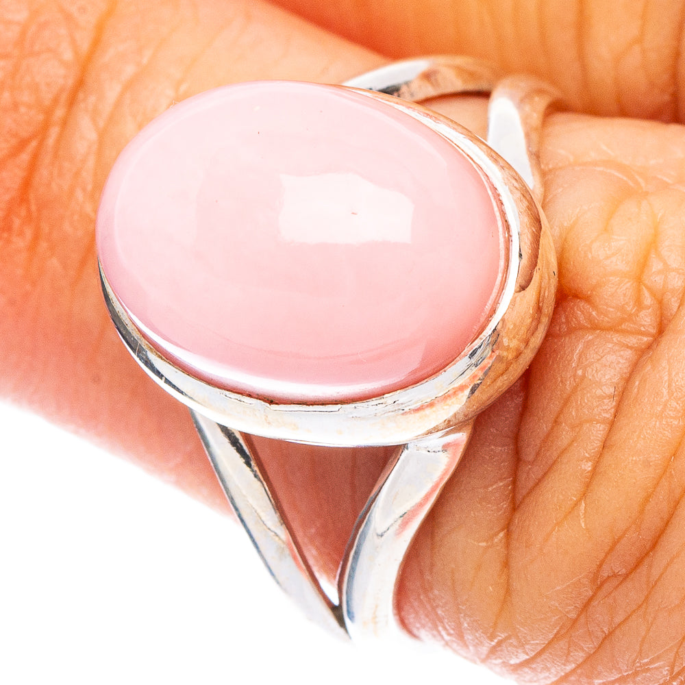 Pink Opal Ring Size 6.75 (925 Sterling Silver) R7265