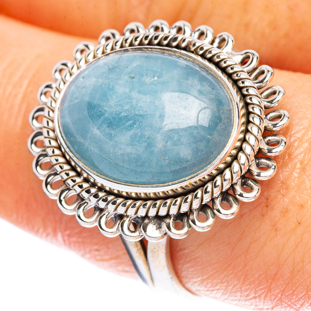 Aquamarine Ring Size 9.75 (925 Sterling Silver) R2325