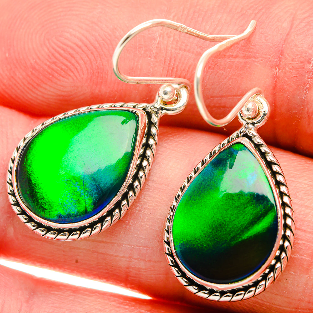 Aura Opal Earrings 1 1/2" (925 Sterling Silver) EARR432108